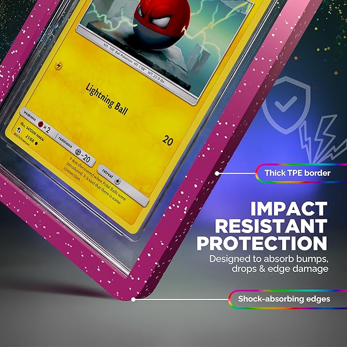 VALUN 10 Pack Sparkling Slab Guards Fits PSA & CGC & TAG Slabs - PSA Slab Protector Hard TPU PSA Slab Guard for Graded Cards – PSA Slab Bumper Guard for graded slabs – Slab Protector for PSA Cards