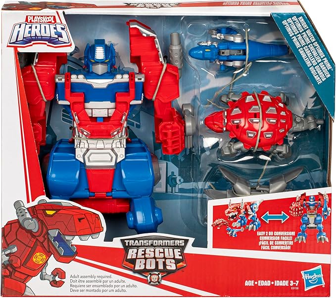 Transformers Rescue Bots Knight Watch Optimus Prime, Playskool Heroes Action Figure Toy (Amazon Exclusive)