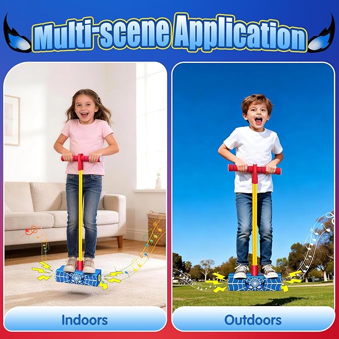 Kids Pogo Stick: 3 4 5 6 7 8 9 10 11 12 Year Old Boy Gift, Outside Toys for Kids Ages 4-8, 3+ Year Old Boy Toys, Birthday, Easter, Christmas, Foam Pogo Jumper for Kids