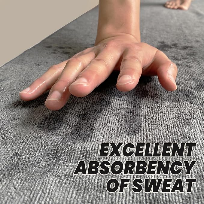 Muka Yoga Mat Towel for Hot Yoga Non-Slip, Pilates Mat Cover Absorbent Soft Gym Sweat Towel 72x24 Inch