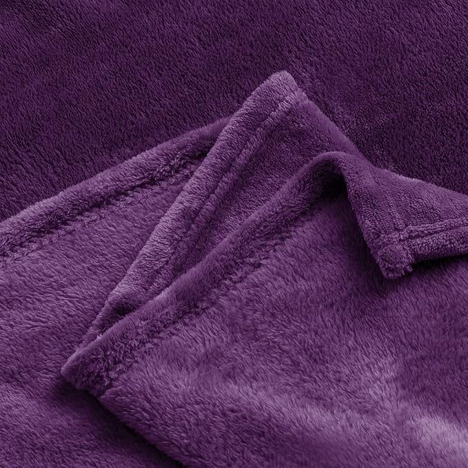 BEDELITE Fleece Blanket Soft Plush King Size Bed Blanket Purple 108"x90" | Ultra Soft Fleece, Plush Microfiber, Lightweight Warmth, All Season Comfort, Fade Resistant, Machine Washable