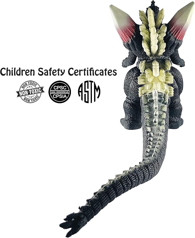 TwCare Set of 2 SpaceGodzilla Disosaur Dragon Gigan Space Toys, Kaiju Universe Action Figures King of The Monsters Movable Joints Movie Series Soft Vinyl, Travel Bag