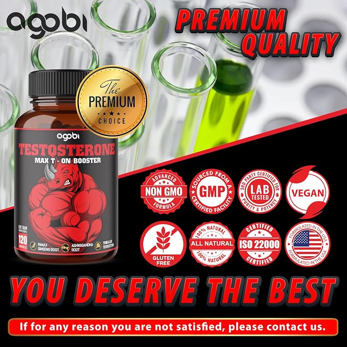 agobi 11in1 Testosterone Supplement - 120 Capsules for 2 Month