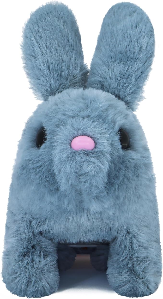 Bunby - Realistic Walking & Talking Bunny Toy, Interactive Plush with Hopping, Ear Twitching & Sounds | Lifelike Easter Gift for Kids, Handmade Stuffed Animal