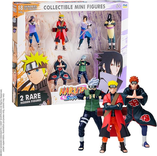 Naruto Shippuden Collectible Mini Figures 8-Pack Deluxe Box – Multiple Assortments with Naruto, Sasuke, Kakashi, Itachi & More Characters (Assortment B)