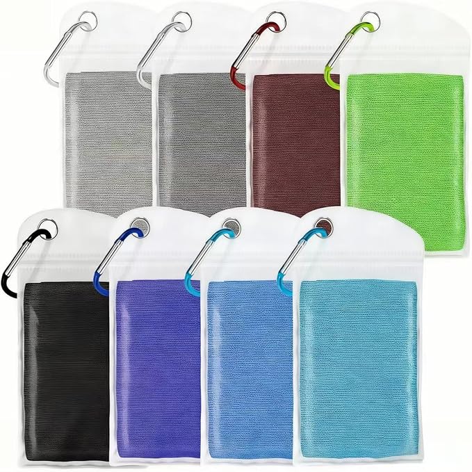 Amgico 8 Pack Cooling Towels 40"X12", Cooling Neck Wraps for Men and Women, Ice Towel, Soft Breathable Durable Towels for Yoga, Pilates, Tennis, Golf, Gym, Workout, Sports & More Activities