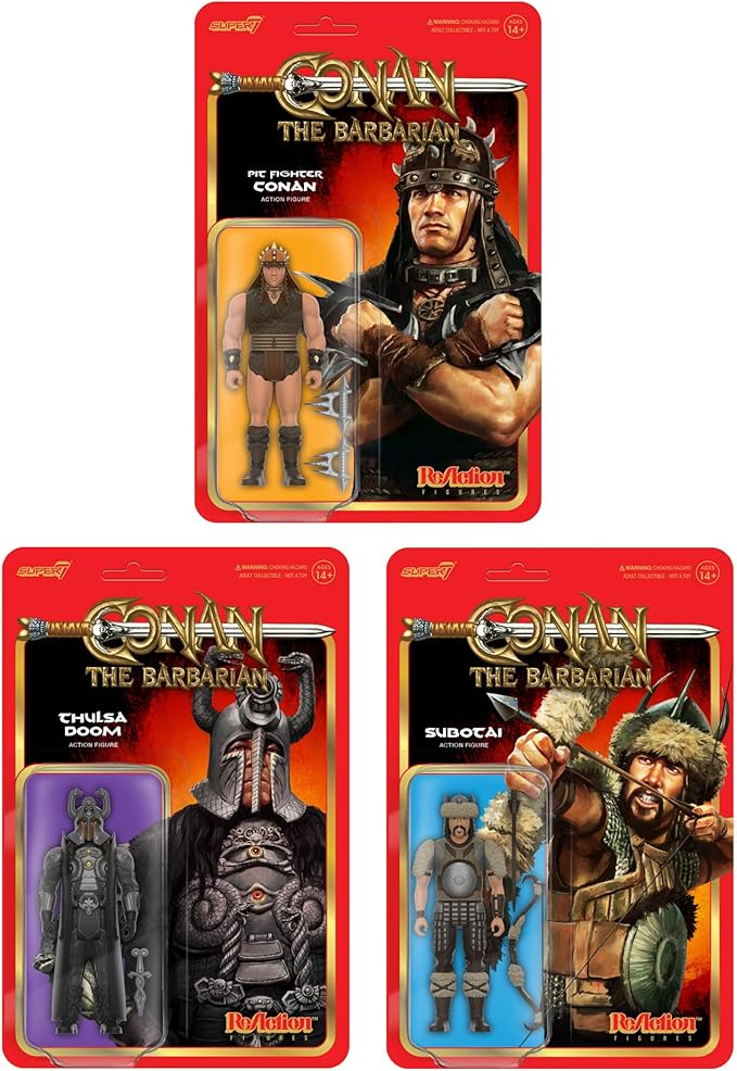 Super7 Conan The Barbarian Pit Fighter Conan - 3.75" Conan Action Figure with Accessories Classic Movie Collectibles and Retro Toys