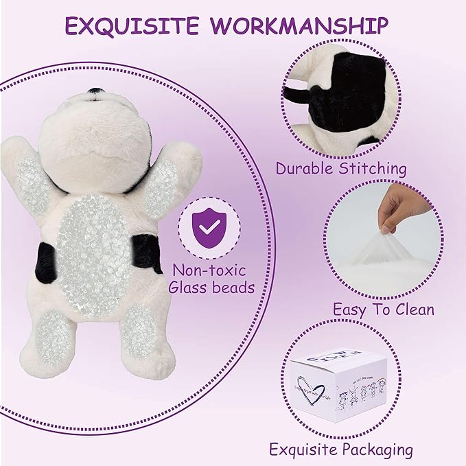 25" 5 lbs Dog Weighted Stuffed Animals :Big Large Weighted Plush Animal，Cute Plushie Pillow Toys, Ultra-Soft Washable Weighted Plush Pillowfort Gifts for Adults Kids Girls Boys Women