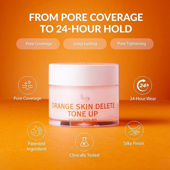 Orange Skin Delete Tone Up Pore Primer Korean Makeup 30g 1.06 oz