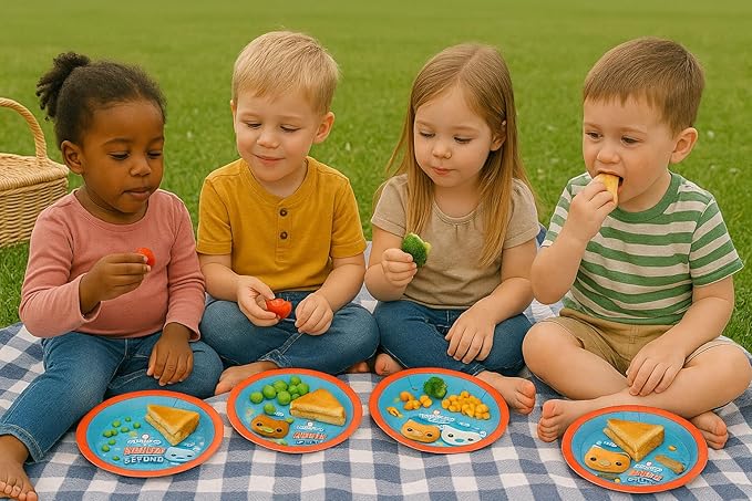 Mighty Mojo Octonauts Party Supplies: Set of 20 Colorful 9-Inch Paper Plates - Perfect for Birthday Celebrations, Kids' Events, Ocean-Themed Parties, Disposable Tableware