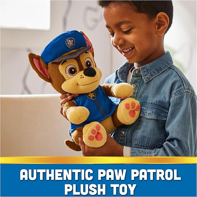 Paw Patrol, Bedtime Plush Chase, 10-Inch Stuffed Animal with Reversible Outfit, Kids Toys for Boys & Girls Ages 3 and Up