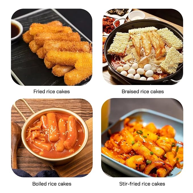Korean Rice Cakes Tteokbokki Stick Gluten Free Tteok Pasta Asian Snacks & Food, Gluten Free（400g, 14.1oz)