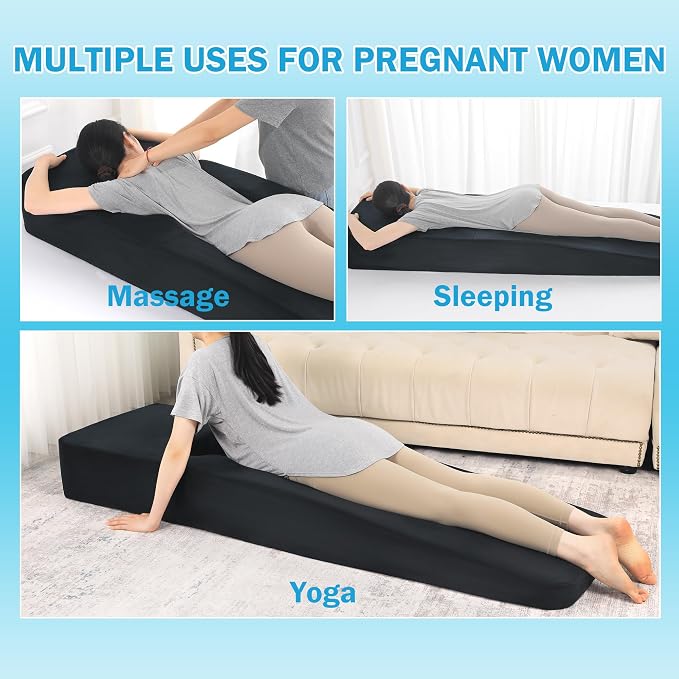 ROYALAY Tummy Nest Pregnancy Mattress, Pregnancy Pillow for Stomach Sleepers with Hole, 70in Full Body Pregnancy Massage Cushion, Face Down Pillow for Sleeping