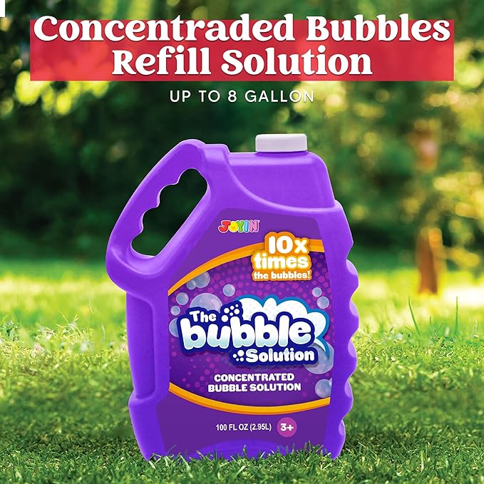 JOYIN 100 Oz Concentrated Bubble Solution (up to 8 Gallon) for Large Party in Summer Celebrations, Party Favor, Bubble Summer Toy, Classroom Prizes, Easter (Purple)