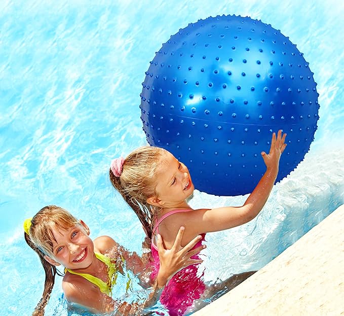 Large Sensory Massage Ball for Kids, 33.5" 85CM 3.1lb(1400g) Bouncy Exercise Ball for Toddlers, Big Inflatable Balls with Tactile Spikes, Outdoor Giant Yoga Ball, Large Beach Balls Play Ball
