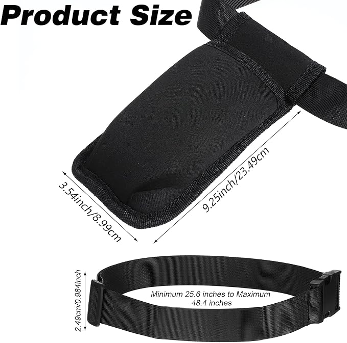 ElevateTech Massage Bottle Bag Lotion Oil Waist Holder Organizer Adjustable Durable Black Portable Storage Pouch Belt Hanging Easy Access Accessories Gifts 1Pcs