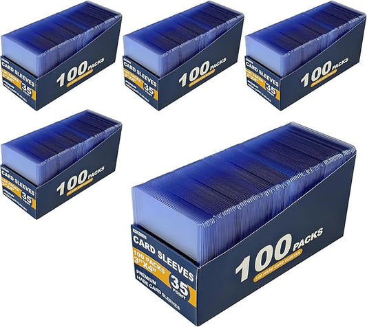 500 Hard Card Sleeves Card Toploaders for Protection for Baseball Football Premium Top Loaders for Cards, Ensuring Safety (500 Hard Sleeves)