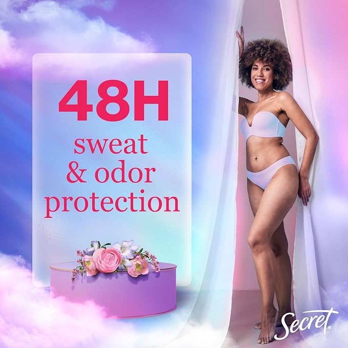 Secret Dry Spray Antiperspirant Deodorant for Women, 48hr Weightless Sweat & Odor Protection, Gentle on Skin, Wild Rose & Argan Oil Scent, 4.1 oz (Pack of 2)