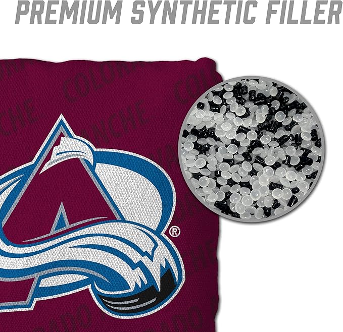 YouTheFan Officially-Licensed NHL Set of 4 Cornhole Bags - All Weather Regulation 6” x 6” Size - 16oz Weight - Designed in USA