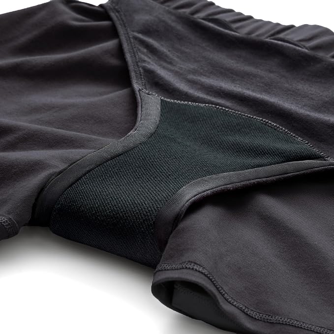 Thinx Ultra-Soft Period Underwear, Overnight Sleep-Shorts Leakproof, Holds Up to 12 Regular Tampons*, Period Underwear for Women, Reusable & Controls Odor, Black, S