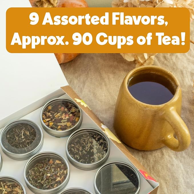 Heavenly Tea Leaves Organic Herbal Tea Sampler, Loose Leaf Decaf Set