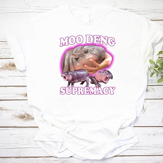 YOUNG GREEN Moo Deng Sweatshirt Moo Deng Bouncy Pig T-Shirt The Cute Baby Hippo Sweatshirt Gift For Moo Deng Lovers