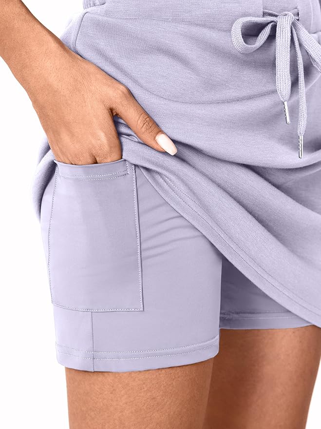Casly Lamiit Womens Two Piece Skirt Sets Casual Cap Sleeve Lapel V Neck Tops Summer Travel Outfits Short Tennis Skort Set