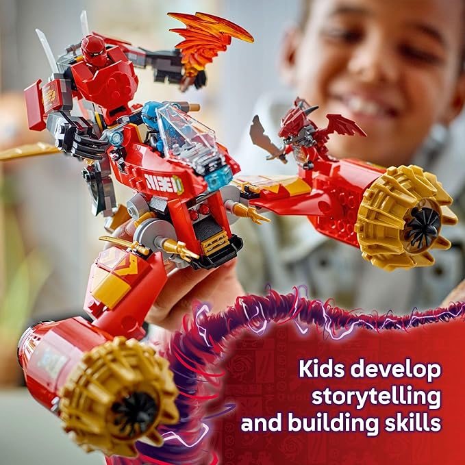 LEGO NINJAGO Kai's Mech Storm Rider Action Figure - Pretend Play Building Toy for Boys and Girls, Ages 7+ - Ninja Toy for Kids with 3 Minifigures - Gift Idea for Birthdays - 71830