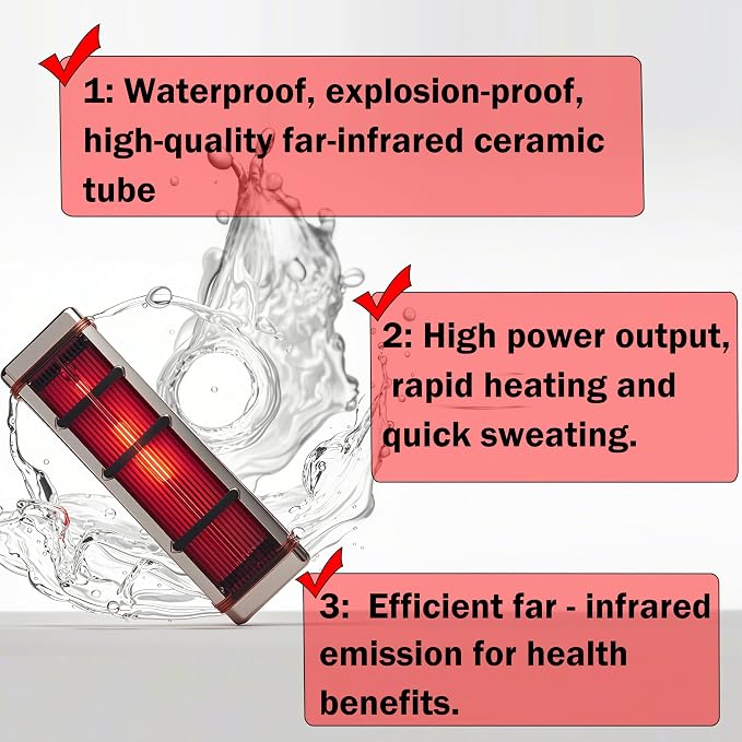 LTCCDSS Outdoor Ceramic Sauna 2 Person, Mahogany Far Infrared Sauna, Low EMF Sauna Room for Home,Withstand Outdoor Temp -10℉-149℉,Chromotherapys | Bluetooth Speakers