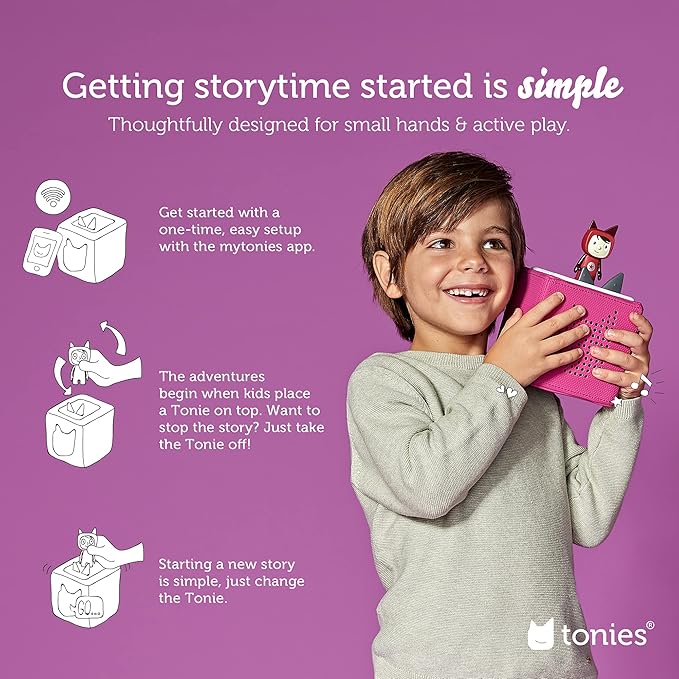 Toniebox 1 Audio Player Starter Set with Playtime Puppy - Listen, Learn, and Play with One Huggable Little Box - Purple