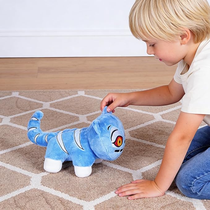 Blue Tiger Plush Toy, Soft Tiger Home Decor Animals Pillow, Ideal Gift for Kids and Adults