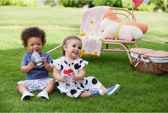 NUK Active Sippy Cup, 10 oz, 2 Pack, Disney Princess, BPA-Free, Soft Spout, Spill-Proof Cup