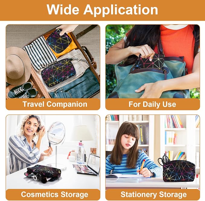 Likesing Period Bag for Teen Girls, Leather Sanitary Napkin Storage Bag, Portable Menstrual Pad Bag Period Pads Pouch, Small Make Up Bags