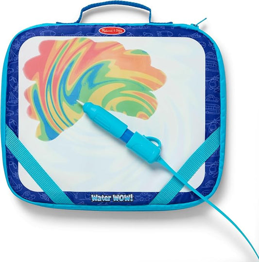 Melissa & Doug Water Wow! Take-Along Reusable Color-Reveal Drawing Set Mess-Free Multi-Activity Pad with Water PenTravel Toy for Toddlers & Kids Ages 3+
