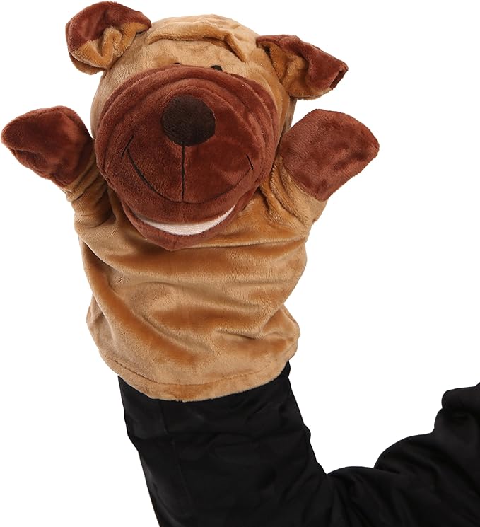 Animal Hand Puppets Set for Kids & Adults - 12.5" Premium Quality Soft Plush Toys with Movable Mouths - Perfect for Storytelling, Teaching, Preschool, Role-Play - Durable, Vibrant, Educational Puppets