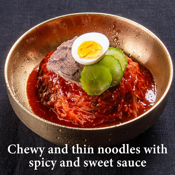 Wang Korean Cold Noodle Hamheung Bibim Naengmyeon, Sweet and Spicy, 22 Ounce, 4 Servings