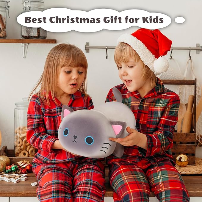 Weighted Siamese Cat Stuffed Animals, Cute Weighted Siamese Cat Plush, Soft Stuffed Weighted Plushie Pillow Gifts for Girls Boys(9.8" 0.8Lbs)