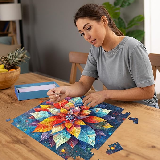 Puzzles for Adults 1000 Pieces, Landscape Jigsaw Puzzles - Pages of Nature, Flower Puzzle for Home Decor