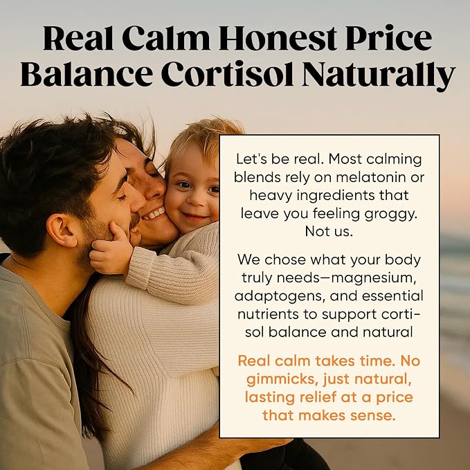 Venture Pal Calm Drink Mix, 12-in-1 Cortisol Reducer and Sleep Aid with Magnesium Glycinate, Ashwagandha, L-Theanine,Vitamin D, Calm Magnesium Powder for Relax & Focus, No Sugar, Non GMO