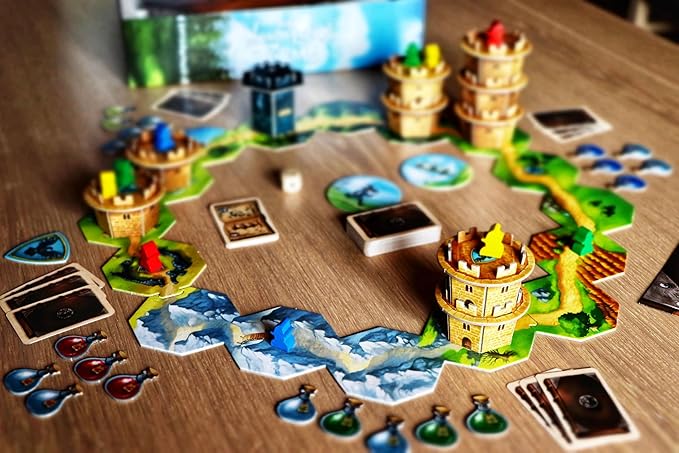 Wandering Towers, Strategy Board Game About Trapping Wizards, Movement, Magic & Spells, Fun Family Games for 6 Players, Ages 10+, 1-6 Players, 30 Mins