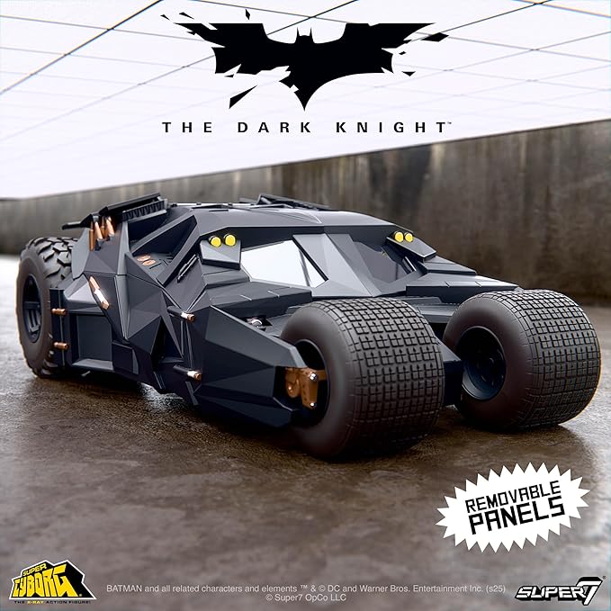 Super7 Super Cyborg Batman Batmobile Tumbler (Full Color) - 10" Batman Action Figure Vehicle - Classic Movie Collectibles and Retro Toys