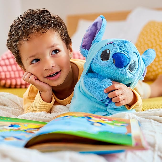 DISNEY STORE Unisex-Children Babies Collection: Stitch Plush in Swaddle with Detailed Plush Features - Official Soft Toy - Stuffed Animals for Babies