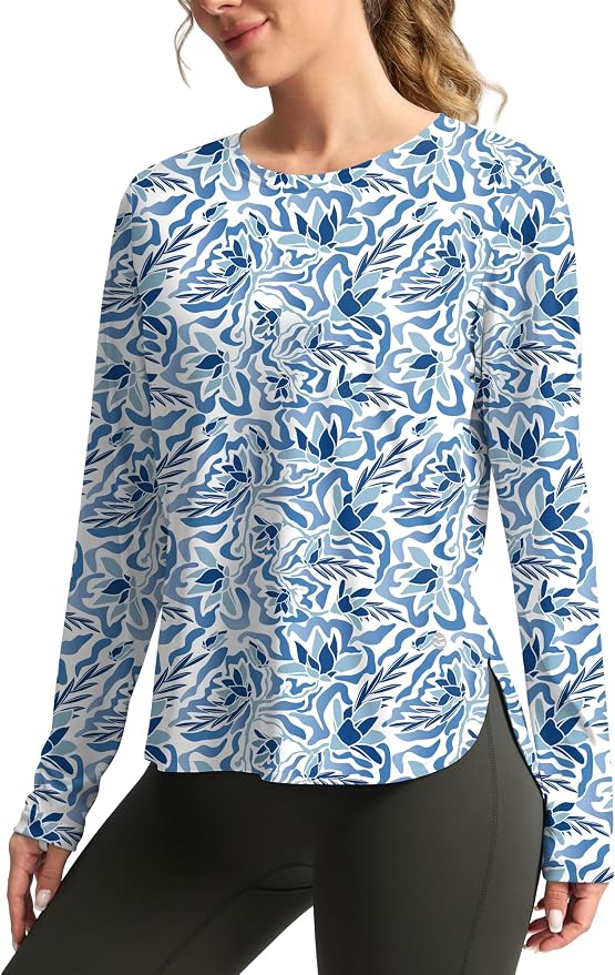 Women's Sun Shirts UPF 50+ Long Sleeve UV Protection Shirt Lightweight Quick Dry Workout Hiking Tops for Women