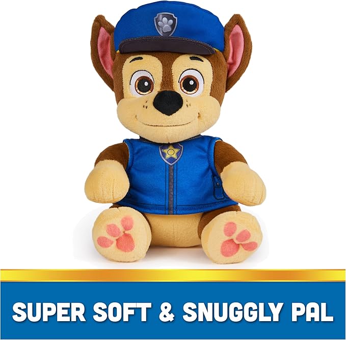 Paw Patrol, Bedtime Plush Chase, 10-Inch Stuffed Animal with Reversible Outfit, Kids Toys for Boys & Girls Ages 3 and Up