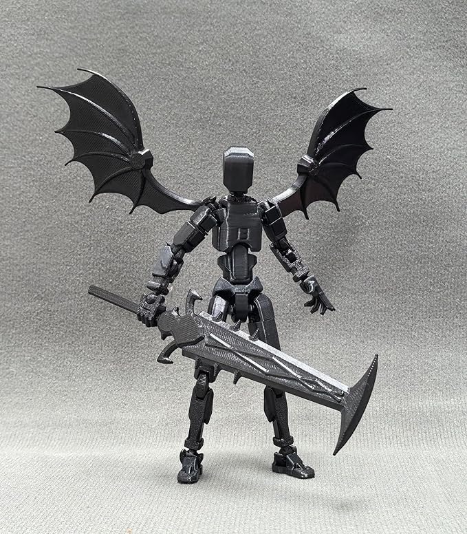 T13 Action Figure Set - Assembly Completed Titan 13 Robot, 3D Printed Dummy 13, Lucky 13 for Collectors Desktop Decorations
