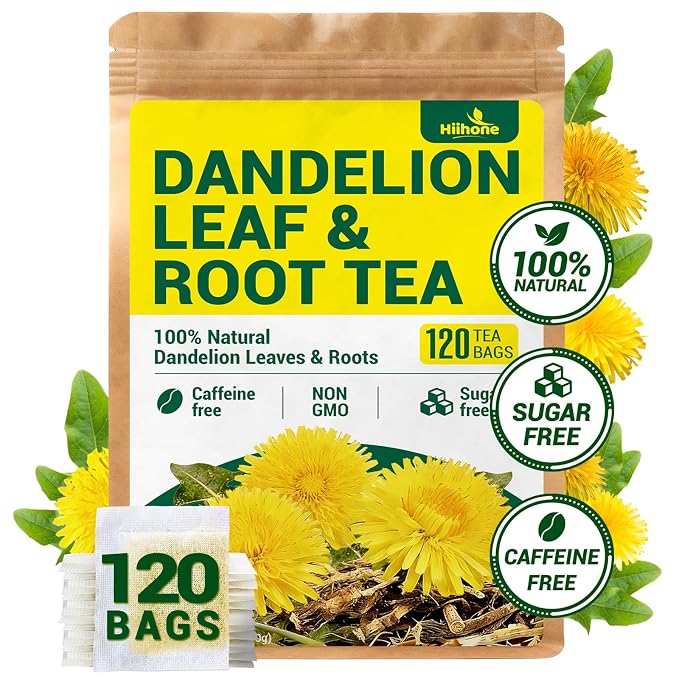 Dandelion Leaf & Root Herbal Tea - Caffeine Free,120 Teabags