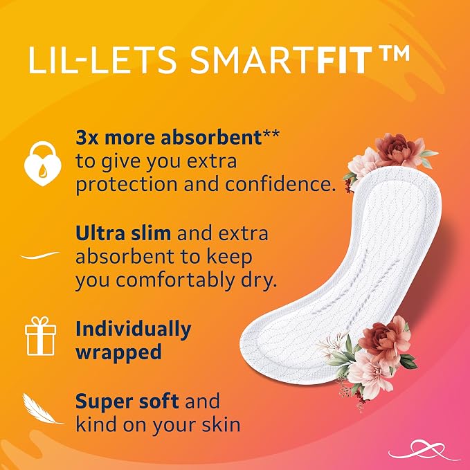 Lil-Lets Extra Protection Pantyliners X 90 (3 Pack), for Multi-Fluid Absorption, Light Bladder Weakness, Discharge or Spotting (Liner)