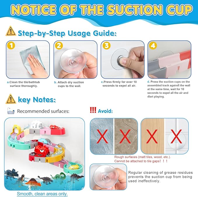 Kids Bath Toys for Kids Ages 4-8 3-5, Bathtub Shower Toys DIY Slides Tracks Mold Free Toddler Bath Toys with Car Bath Toys, Wall Track Building Set, Fun DIY Kit Birthday Gift 2 3 4 5 Boys Girls