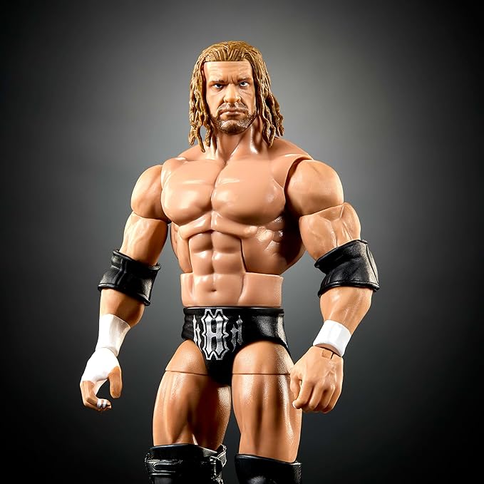 Mattel WWE Elite Collection Action Figure & Accessories, Premium Live Event Triple H Set, SummerSlam Series with Jesse “The Body” Ventura Build-A-Figure Parts