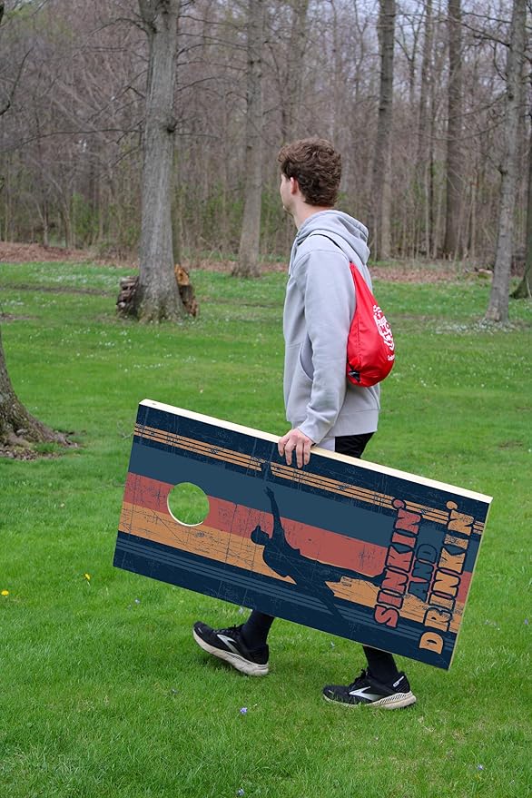 World Series of Cornhole Regulation Size Cornhole Boards - Lightweight & Durable All-Wood Construction | Backyard Bean Bag Toss Set | Outdoor Game for Tailgates & BBQs
